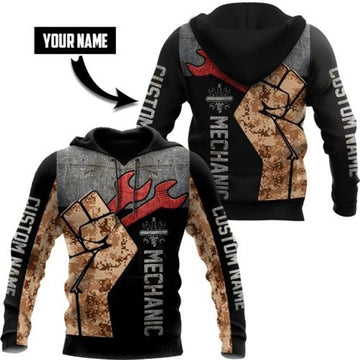 Bikergod Motorcycle Mechanic Custom Name Hoodie Design 3D Full Printed Sizes S - 5XL - NAQA258