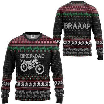 Bikergod Motorcycle Biker Dad BRAAAP Sweater Design 3D Full Printed Sizes S - 5XL - NMAR183C