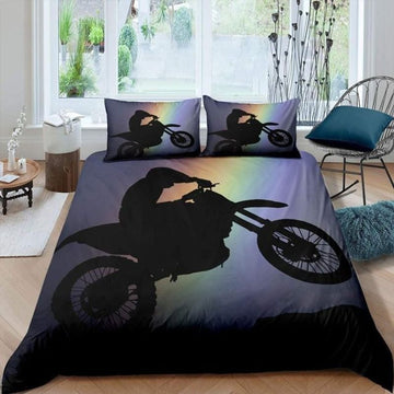 Bikergod Motorcycle Motocross Rider Bedding Set Cover Design 3D - NAOA354