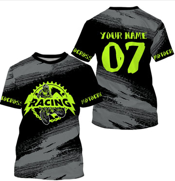 Bikergod Motorcycle Motorcross Racing Custom Name And Number T-shirt Design 3D Full Printed Sizes S - 5XL - NMQE57