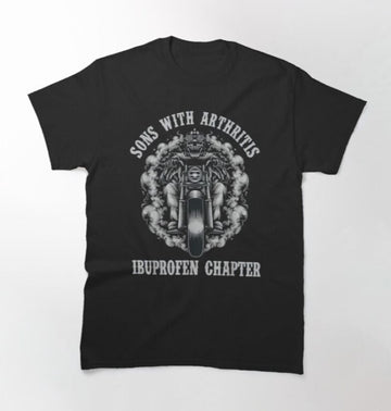 Bikergod Motorcycle sons with arthritis ibuprofen chapter T-shirt Design 2D Full Printed Sizes S - 5XL - NAHA413