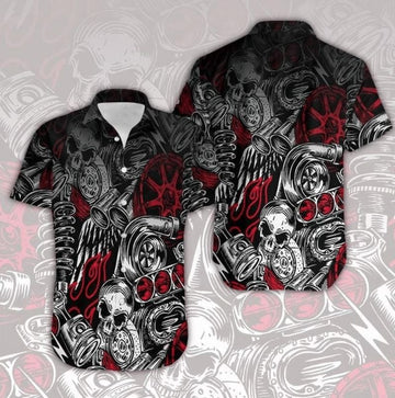 Bikergod Motorcycles Skull Art Button Shirt Design 3D Full Printed Sizes S - 5XL NMAR271