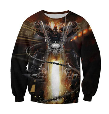 Bikergod Motorcycle COTTON Sweatshirt Design 3D Full Printed Sizes S - 5XL - NMAR261C