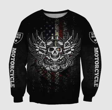 Bikergod Motorcycle COTTON Sweatshirt Design 3D Full Printed Sizes S - 5XL - NAOA373S