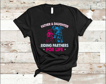Bikergod Motorcycle Father And Daughter Riding Partners For Life T-shirt Design 2D Full Printed Sizes S - 5XL - NARA544