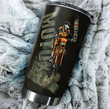 Bikergod Motorcycle Camo Motocross Stainless Steel 20 Oz Tumbler- NAOA182