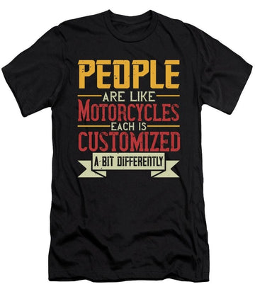 Bikergod Motorcycle People are like Motorcycles each is customized a bit differently T-shirt Design 2D Full Printed Sizes S - 5XL - TLUA28