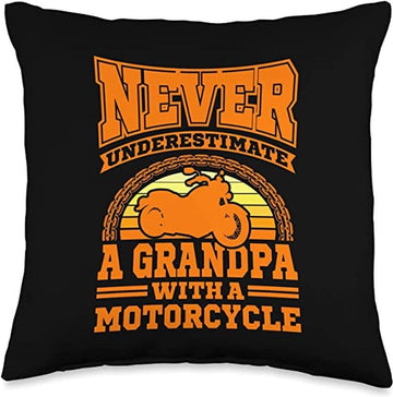 Bikergod Motorcycles Never Underestimate An Old Man Biker Grandpa Pillow Case Design 3D Full Printed NANA280