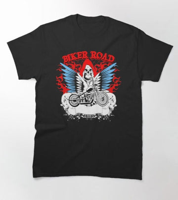Bikergod Motorcycle Biker Road T-shirt Design 2D Full Printed Sizes S - 5XL - NAKA305