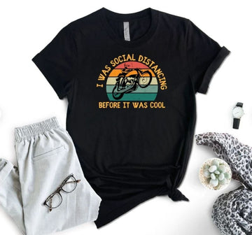 Bikergod Motorcycles I Was Social Distancing T-shirt Design 2D Full Printed Sizes S - 5XL - NAEA284