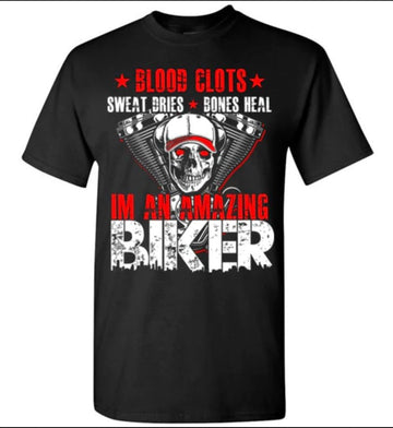 Bikergod Motorcycle I'm An Amazing Biker T-shirt Design 2D Full Printed Sizes S - 5XL - NMA100