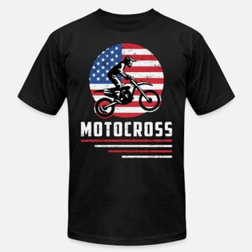 Bikergod Motorcycle American Flag Motocross T-shirt Design 2D Full Printed Sizes S - 5XL - NASA37