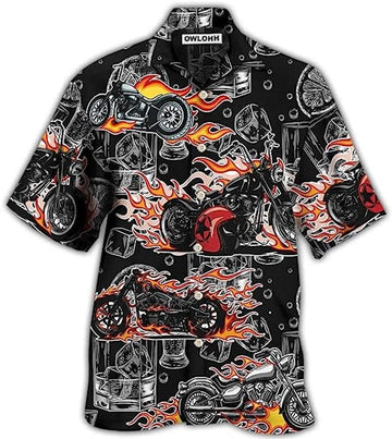 Bikergod Motorcycle Hawaii Shirt Design 3D Full Printed Sizes S - 5XL NASA482