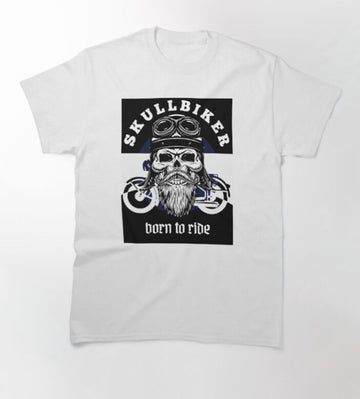 Bikergod Motorcycle Skull Biker T-shirt Design 2D Full Printed Sizes S - 5XL - NAPA599