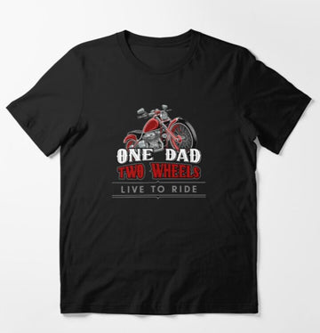 Bikergod Motorcycle One dad two wheels T-shirt Design 2D Full Printed Sizes S - 5XL - NATA523