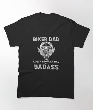 Bikergod Motorcycle Biker Dad Badass Skull Angel T-shirt Design 2D Full Printed Sizes S - 5XL - NAKA320