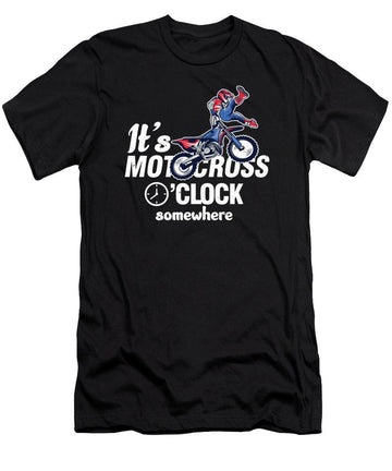 Bikergod Motorcycle It's Motocross Clock Somewhere T-shirt Design 2D Full Printed Sizes S - 5XL - NAXA140