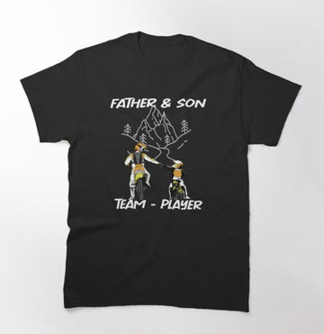 Bikergod Motorcycle Father and Son Team Players T-shirt Design 2D Full Printed Sizes S - 5XL - NAZA238