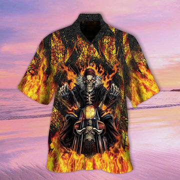 Bikergod Motorcycle SKULL BIKER Hawaii Shirt Design 3D Full Printed Sizes S - 5XL NASA68