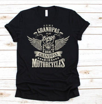 Bikergod Motorcycle Real Grandpas Ride Motorcycles T-shirt Design 2D Full Printed Sizes S - 5XL - NAVA378