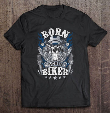 Bikergod Motorcycle Born Again Biker T-shirt Design 2D Full Printed Sizes S - 5XL - NAIA278