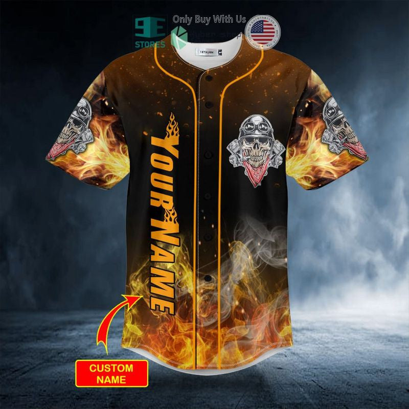 Bikergod Motorcycle Custom Name Baseball Shirt Design 3D Full Printed High Quality - NMQI07