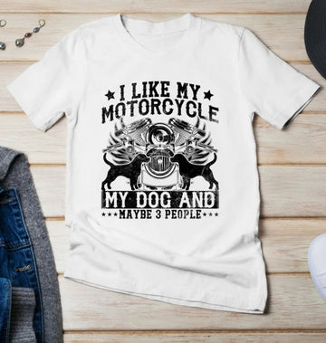 Bikergod Motorcycles I like my motorcycle my dog T-shirt Design 2D Full Printed Sizes S - 5XL - NAFA210