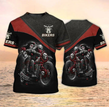 Bikergod Motorcycle Couple Biker T-shirt Design 3D Full Printed Sizes S - 5XL - NASA456