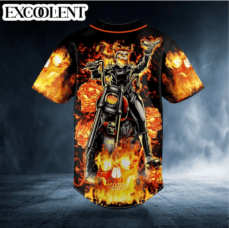 Bikergod Motorcycle Custom Name Baseball Shirt Design 3D Full Printed High Quality - NMQI01