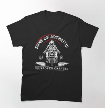 Bikergod Motorcycles Sons Of Arthritis Ibuprofen Chapter T-shirt Design 2D Full Printed Sizes S - 5XL - NAGA425