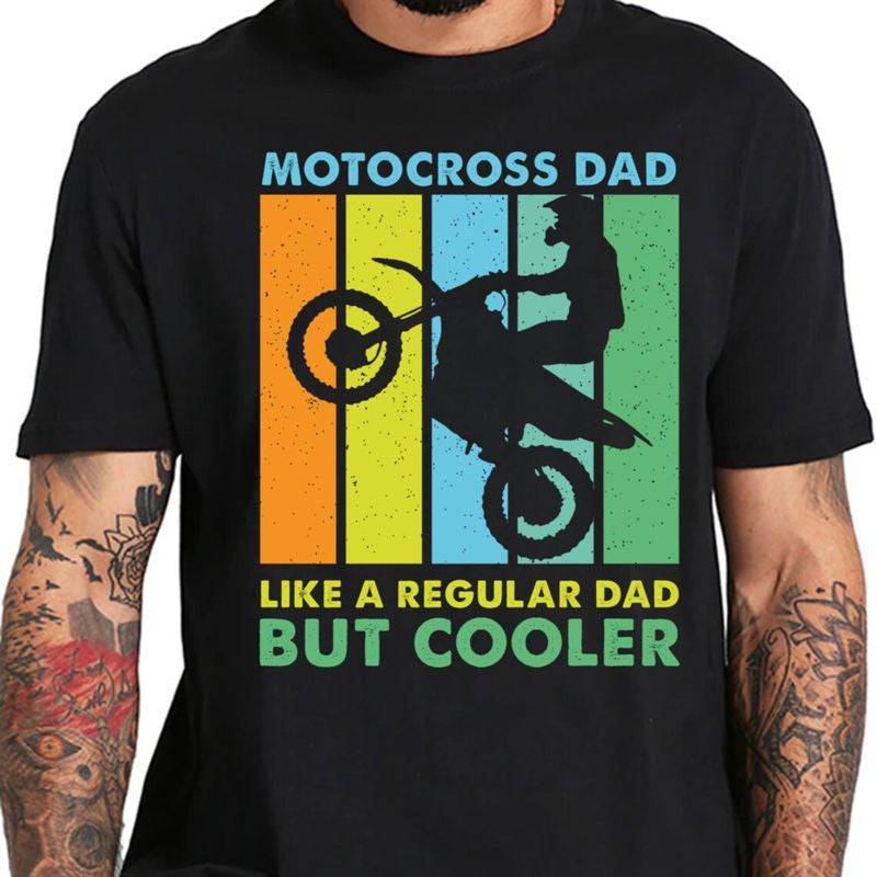 Bikergod Motorcycle Vintage Motocross Dad T-shirt Design 2D Full Printed Sizes S - 5XL - NAYA396