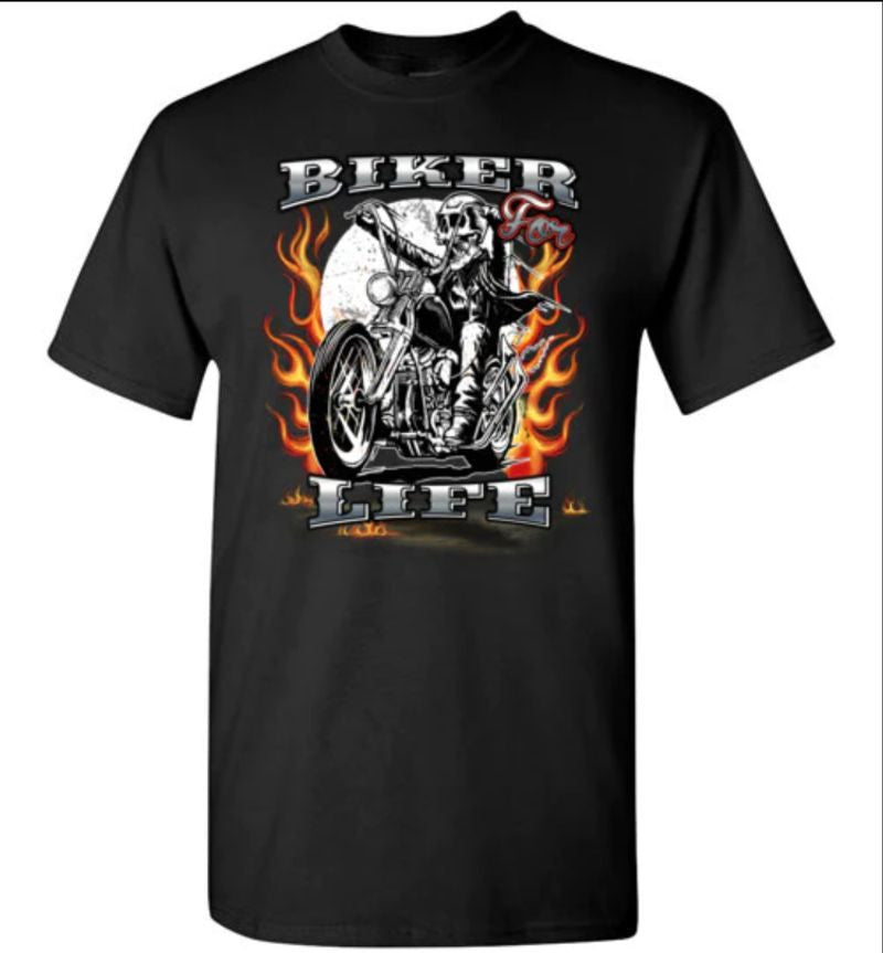 Bikergod Motorcycle Biker Life T-shirt Design 2D Full Printed Sizes S - 5XL - NMA99