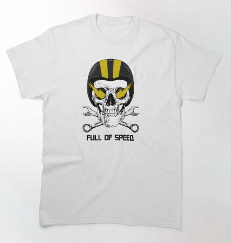 Bikergod Motorcycle Skull Cafe Racer T-shirt Design 2D Full Printed Sizes S - 5XL - NAHA443