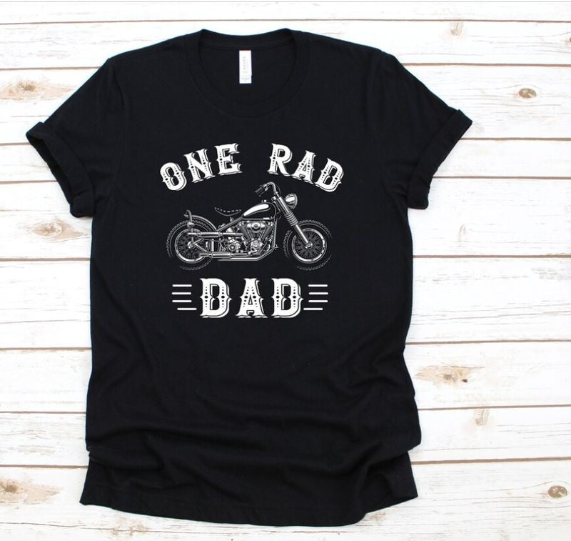 Bikergod Motorcycle One Rad Dad T-shirt Design 2D Full Printed Sizes S - 5XL - NAVA380