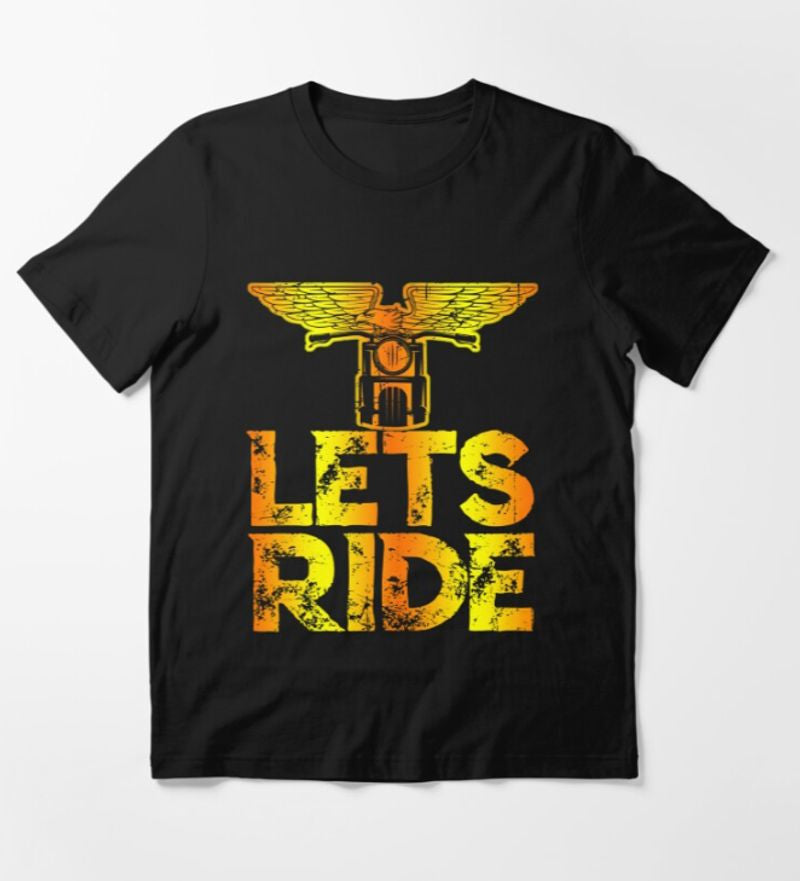 Bikergod Motorcycle Lets Ride Vintage T-shirt Design 2D Full Printed Sizes S - 5XL - NAKA340