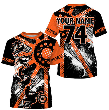 Bikergod Motorcycle Motorcross Custom Name And Number T-shirt Design 3D Full Printed Sizes S - 5XL - NMQI142