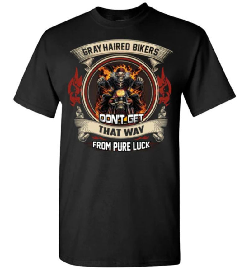 Bikergod Motorcycle Grey Haired Biker T-shirt Design 2D Full Printed Sizes S - 5XL - NMA110