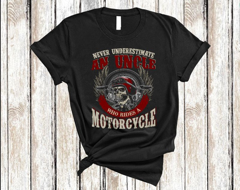 Bikergod Motorcycle Never Underestimate An Uncle Motorcycle T-shirt Design 2D Full Printed Sizes S - 5XL - NARA527