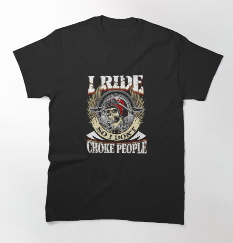 Bikergod Motorcycle Skull Biker I Ride T-shirt Design 2D Full Printed Sizes S - 5XL - NAKA308