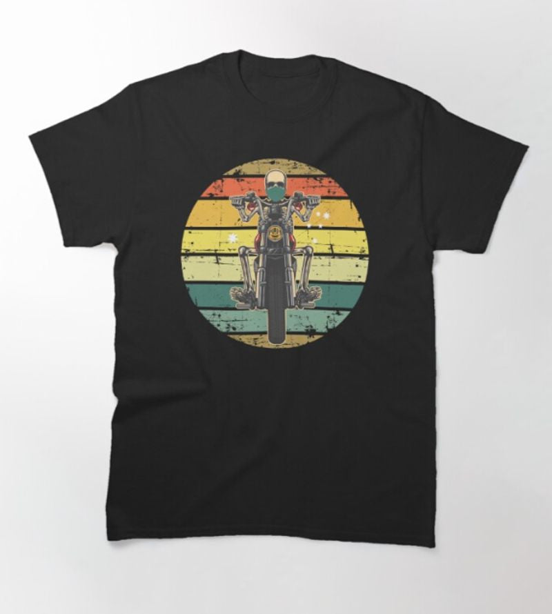 Bikergod Motorcycle Skull Biker Vintage T-shirt Design 2D Full Printed Sizes S - 5XL - NAPA580