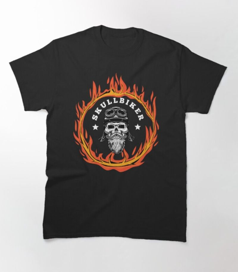Bikergod Motorcycle skull biker T-shirt Design 2D Full Printed Sizes S - 5XL - NAPA597