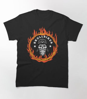 Bikergod Motorcycle skull biker T-shirt Design 2D Full Printed Sizes S - 5XL - NAPA597