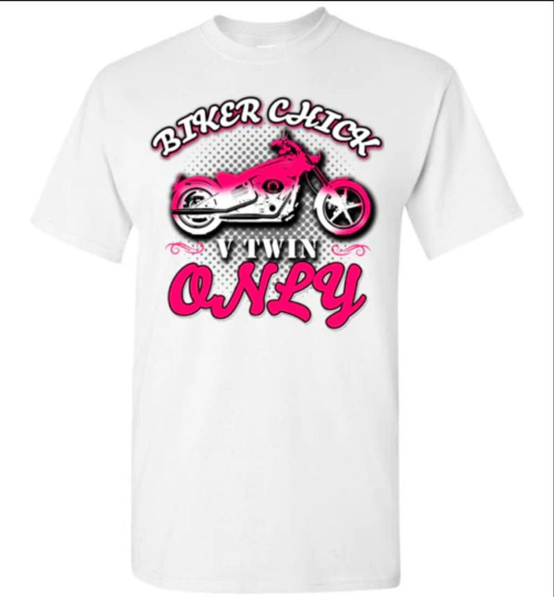 Bikergod Motorcycle Biker Chick T-shirt Design 2D Full Printed Sizes S - 5XL - NMA103
