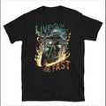 Bikergod Motorcycles Live Slow, Ride Fast T-shirt Design 2D Full Printed Sizes S - 5XL - NAEA273