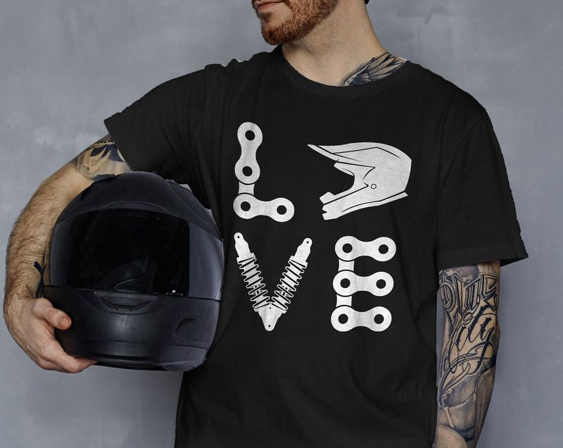 Bikergod Motorcycle Love Dirt Bike T-shirt Design 2D Full Printed Sizes S - 5XL - NAYA364