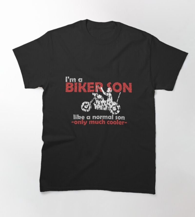 Bikergod Motorcycle I'm A Biker Son T-shirt Design 2D Full Printed Sizes S - 5XL - NAZA243