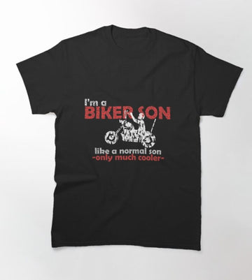 Bikergod Motorcycle I'm A Biker Son T-shirt Design 2D Full Printed Sizes S - 5XL - NAZA243