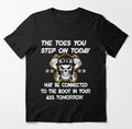 Bikergod Motorcycle Skull Step On Toes T-shirt Design 2D Full Printed Sizes S - 5XL - NAKA325