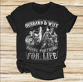 Bikergod Motorcycle Husband & Wife Riding Partners For Life T-shirt Design 2D Full Printed Sizes S - 5XL - NAIA50
