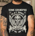 Bikergod Motorcycle Real Grandpas Ride Motorcycles Happy Father's Day T-shirt Design 2D Full Printed Sizes S - 5XL - NAIA14